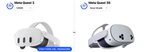 I Meta Quest 3s ha un rapporto qualità pezzo fantastico, ma vale la pena usarlo in ambiente aziendale ? A cosa si rinuncia? Meta Quest 3 VS Meta Quest 3s in confronto in uso aziendale 23 maggio 2025Comments closed Meta Quest 3 VS Meta Quest 3s in confronto in uso aziendale , vediamo questo confronto tra Meta Quest 3 e Quest 3S evidenzia alcune differenze chiave. Il Quest 3S è un’alternativa più economica che offre comunque prestazioni decenti, mentre il Quest 3 è il modello top di gamma con caratteristiche più avanzate. Ma in un uso aziendale come in fiera, meetig, presentazione di prodotto, convegni, come se la cava?
